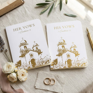 Bible Verse Christian Church Wedding Foil Vow Books