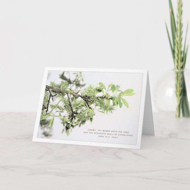 Bible Verse Christian Graduation Greeting Card (Front)