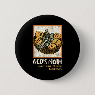 Bible Verse Christian Jesus Fishes & Loaves Go Button