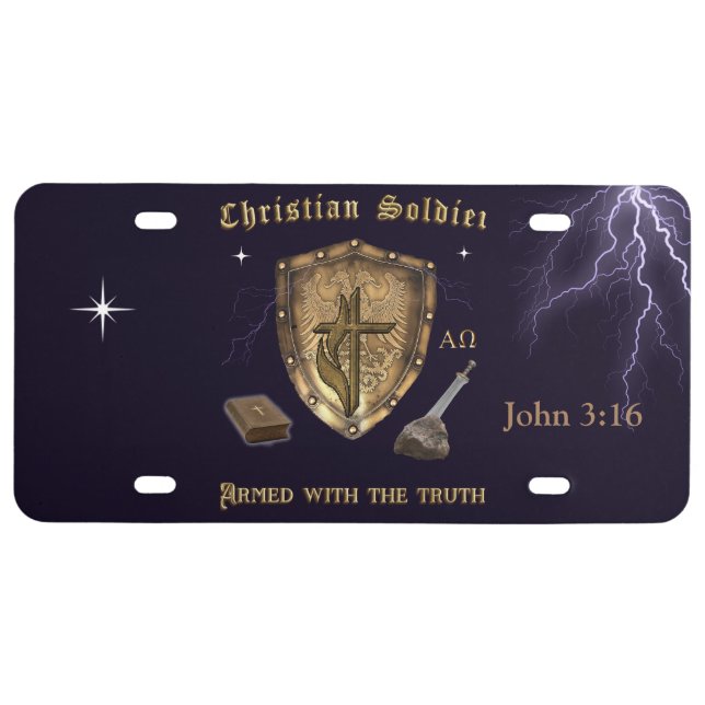 Bible Verse Christian License Plate (Front)