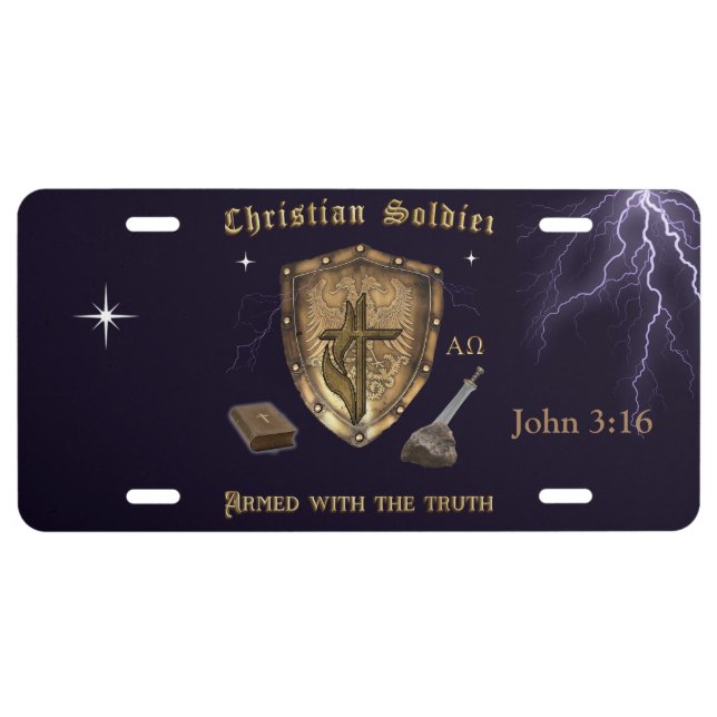 Bible Verse Christian License Plate (Front)
