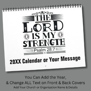 Bible Verse Christian Quotes Black White Calendar