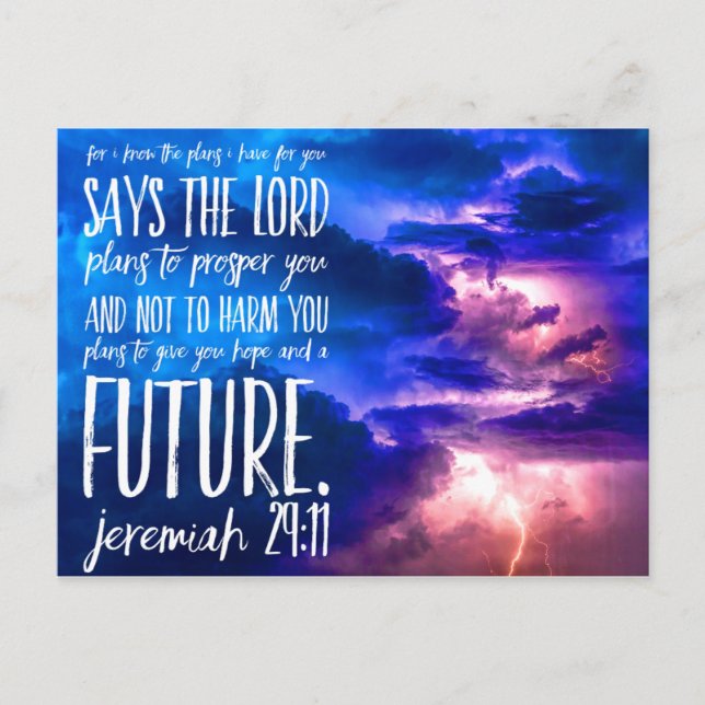 Bible Verse Christian Scripture Biblical Quote Postcard (Front)