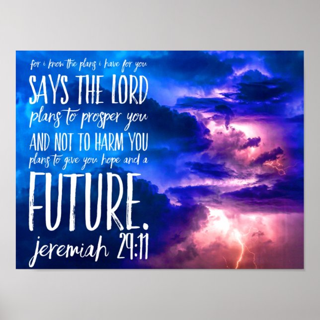 Bible Verse Christian Scripture Biblical Quote Poster (Front)
