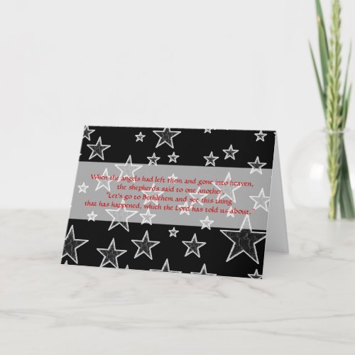 Bible Verse Christmas Stars Greeting Card