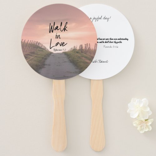 Bible Verse Church Hand Fan