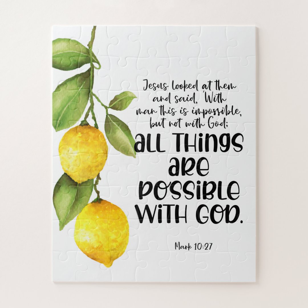 Bible verse citrus lemon Puzzle Zazzle