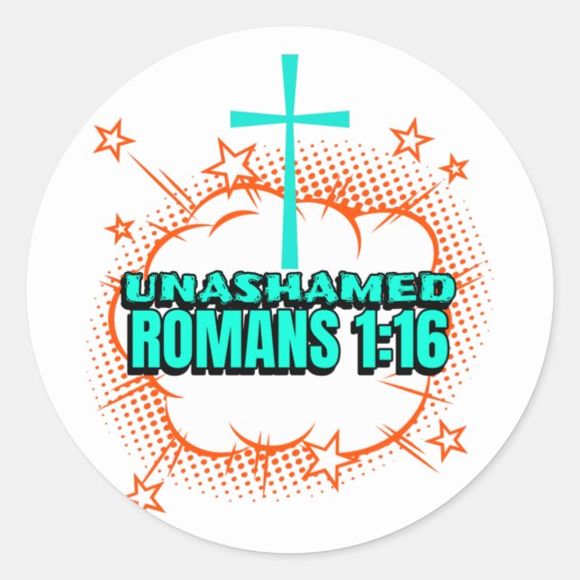 Bible Verse  Classic Round Sticker (Front)