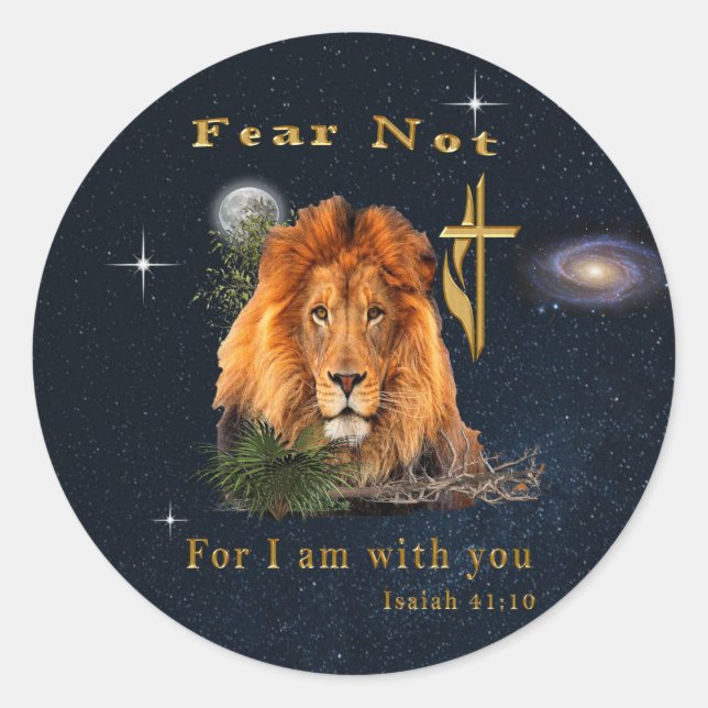 Bible verse classic round sticker (Front)