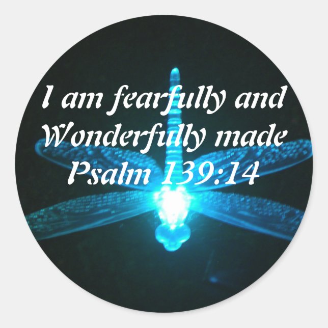 Bible Verse Classic Round Sticker (Front)