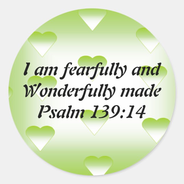 Bible Verse Classic Round Sticker (Front)