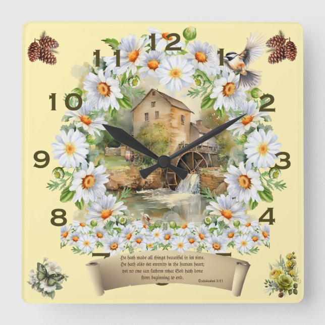 Bible Verse Clock He Hath Made All Things Beautifu (Front)