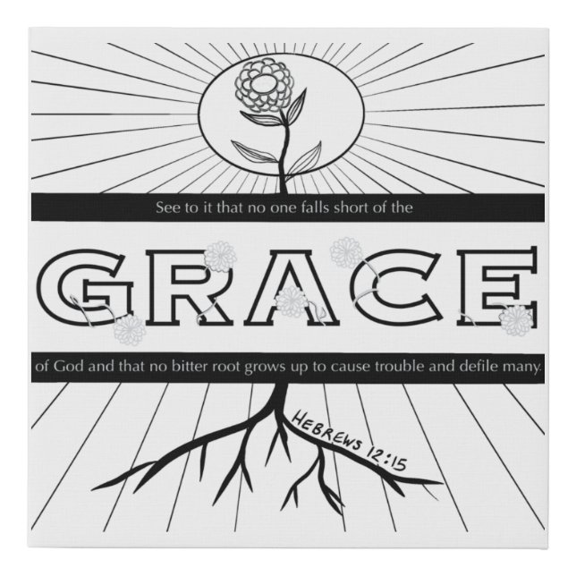 Bible verse coloring faux canvas print (Front)