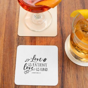 Bible verse Corinthians scripture Hard Plastic Beverage Coaster