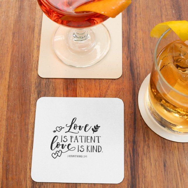 Bible verse Corinthians scripture Hard Plastic Beverage Coaster (Creator Uploaded)