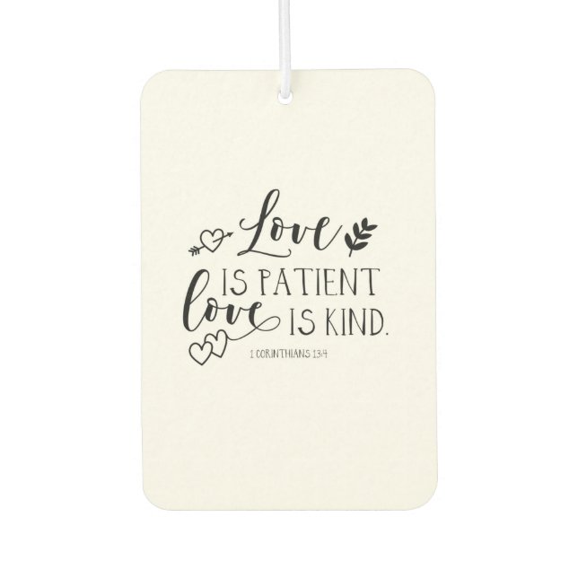 Bible verse Corinthians scripture Heart  Air Freshener (Front)