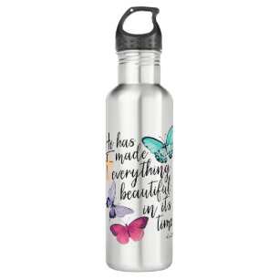 Bible Verse Cross Ecclesiastes Ecc Scripture Stainless Steel Water Bottle