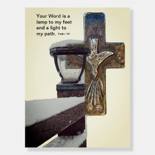 Bible Verse cross lamp Print,Poster Paper (Matte) Foam Board