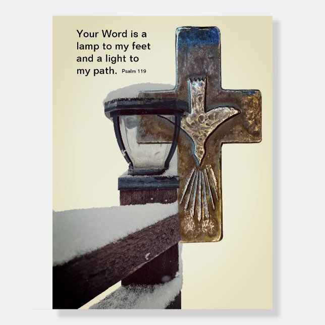 Bible Verse cross lamp Print,Poster Paper (Matte) Foam Board (Front)