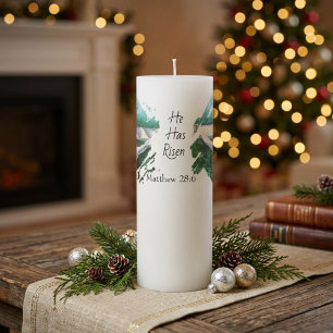 Bible Verse Cross of JESUS Pillar Candle