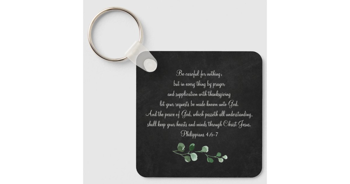 Bible Verse Custom Christian Gift Keychain | Zazzle