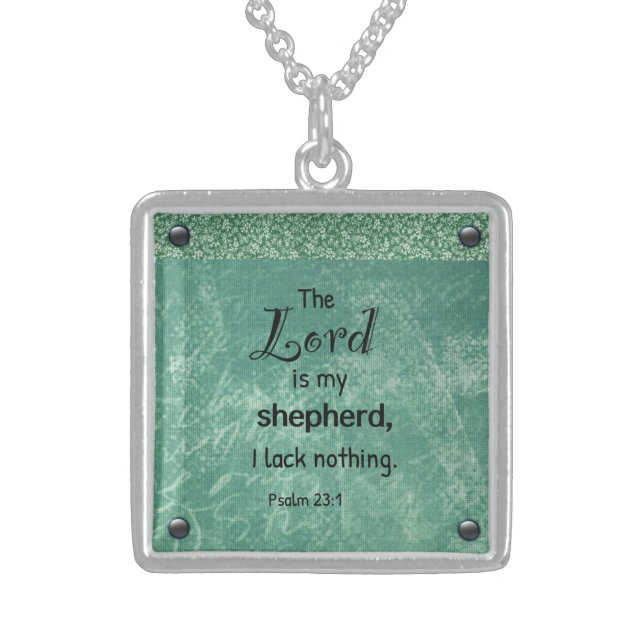 Bible Verse Custom Made Sterling Silver Necklace (Front)