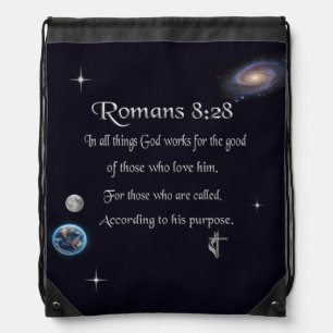 Bible verse drawstring bag