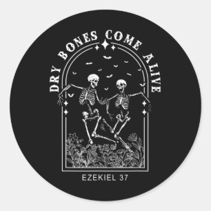 Bible Verse Dry Bones Come Alive Christian Jesus Classic Round Sticker