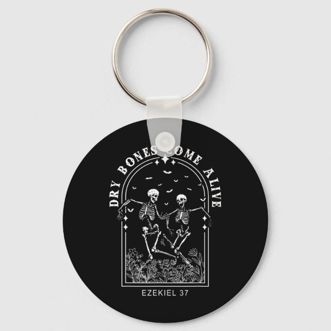 Bible Verse Dry Bones Come Alive Christian Jesus  Keychain (Front)