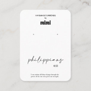 Bible Verse Earring Display Business Card