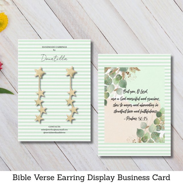 Bible Verse Earring Display  Business Card (Creator Uploaded)