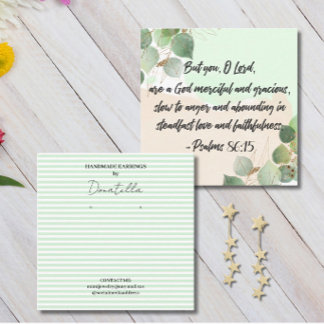 Bible Verse Earring Display Business Card