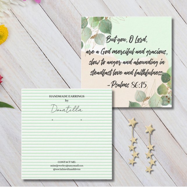 Bible Verse Earring Display  Business Card (Creator Uploaded)