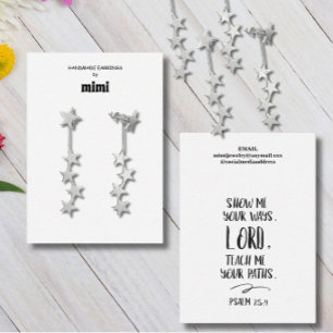 Bible Verse Earring Display Business Card
