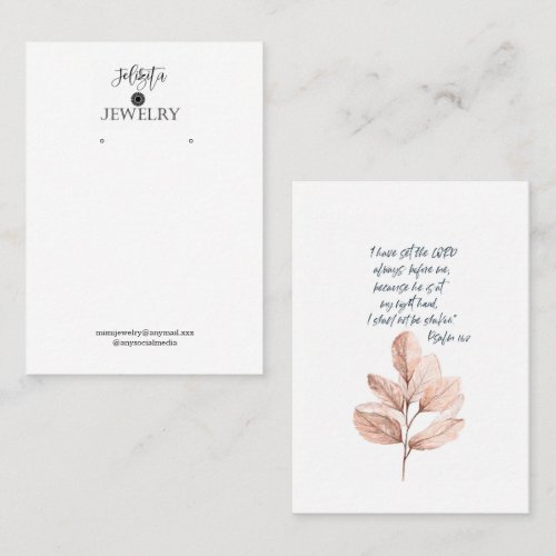 Bible Verse Earring Display  Business Card