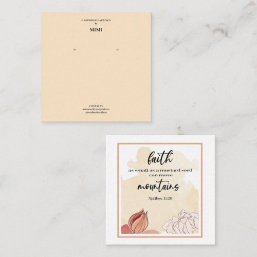 Bible Verse Earring Display  Business Card