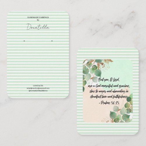Bible Verse Earring Display Business Card