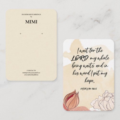 Bible Verse Earring Display  Business Card