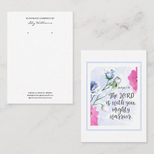 Bible Verse Earring Display Holder Card