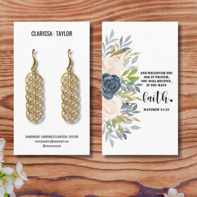 Bible Verse Earring Display Holder Card (Creator Uploaded)