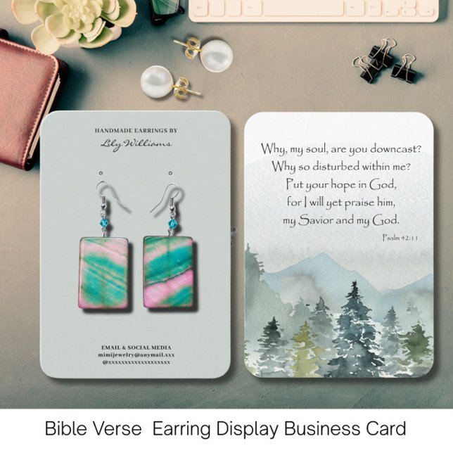 Bible Verse Earring Display Holder Card (Creator Uploaded)