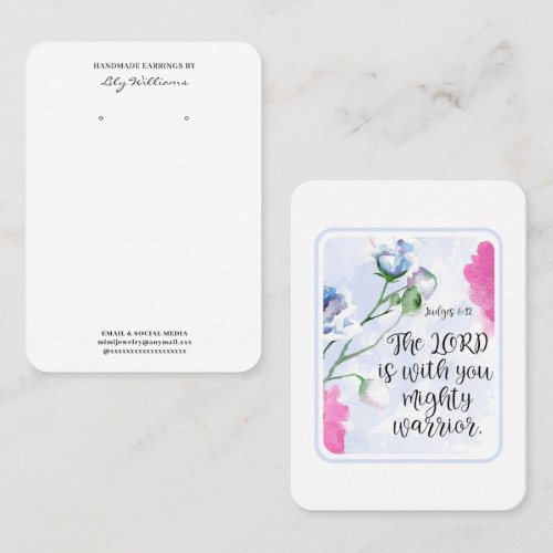 Bible Verse Earring Display Holder Card