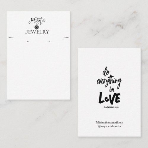 Bible Verse Earring Display Logo Business Card
