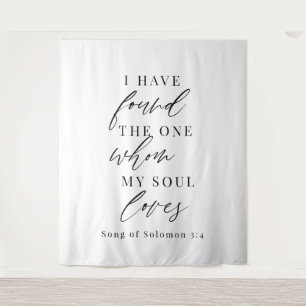 Bible Verse Elegant Calligraphy Wedding Backdrop