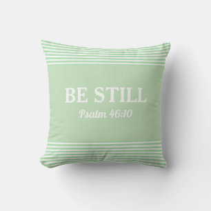 Bible Verse Elegant Green Throw Pillow