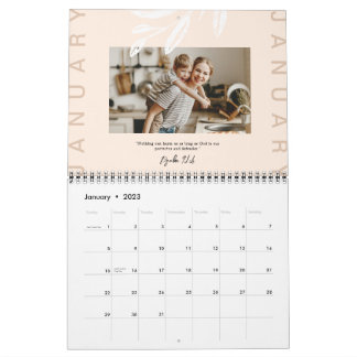 Bible Verse Elegant Natural Tones Photo Gallery Calendar