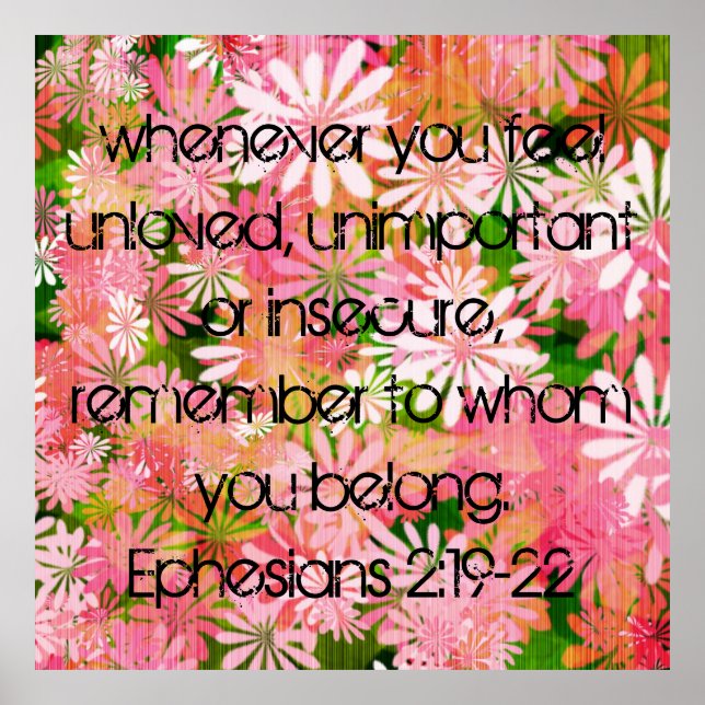 Bible verse encouragement Ephesians Poster (Front)