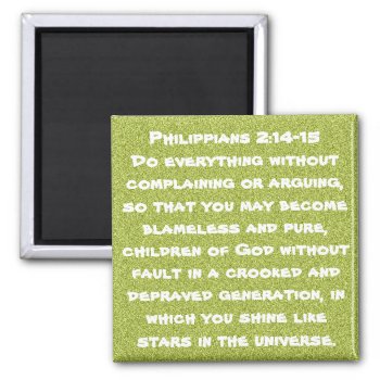 Bible Verse Encouragement Philippians 2:14-15 Magnet by LPFedorchak at Zazzle
