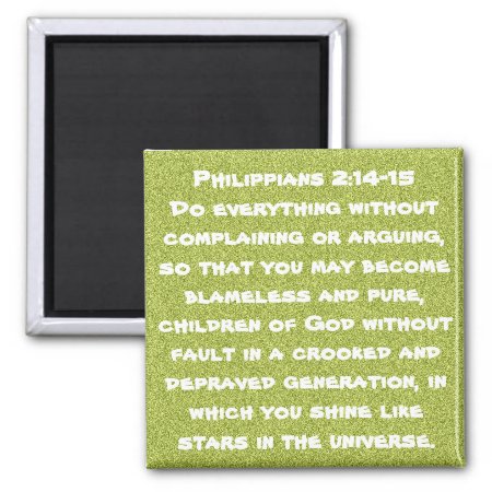 Bible Verse Encouragement Philippians 2:14-15 Magnet