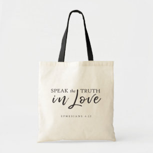 Bible Verse Ephesians 4:15 Love Christian Tote Bag